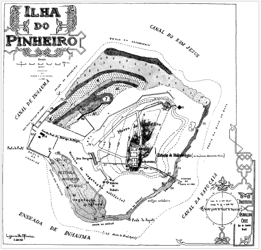 Mapa Ilha do Pinheiro - MIOC, 51(1), 1953