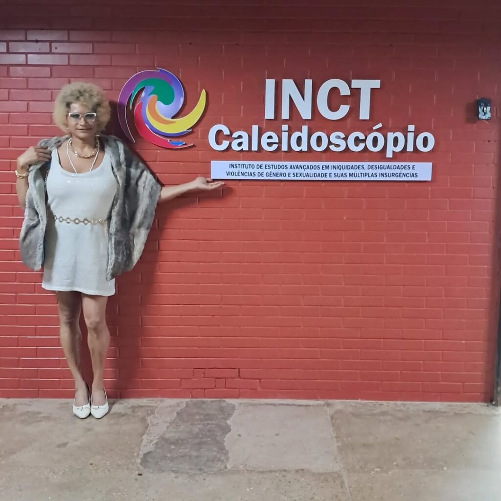 Jaqueline Gomes de Jesus na inauguração da sede física do INCT Caleidoscópio na UnB. Imagem: Arquivo pessoal da entrevistada.